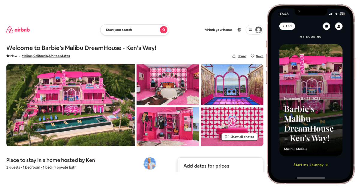 Barbie Malibu Dreamhouse on Airbnb