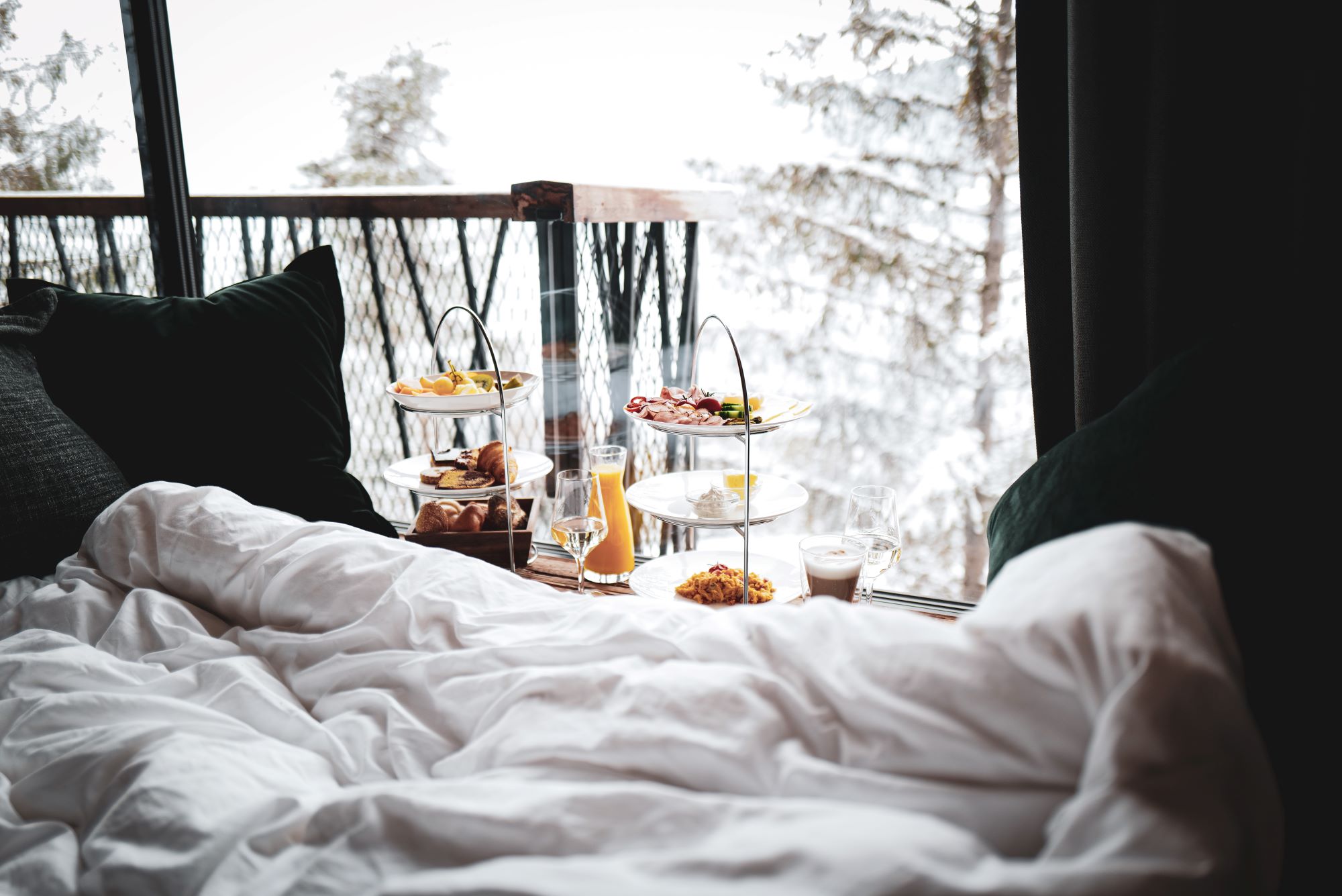 Hotel Room Service With a Balcony View