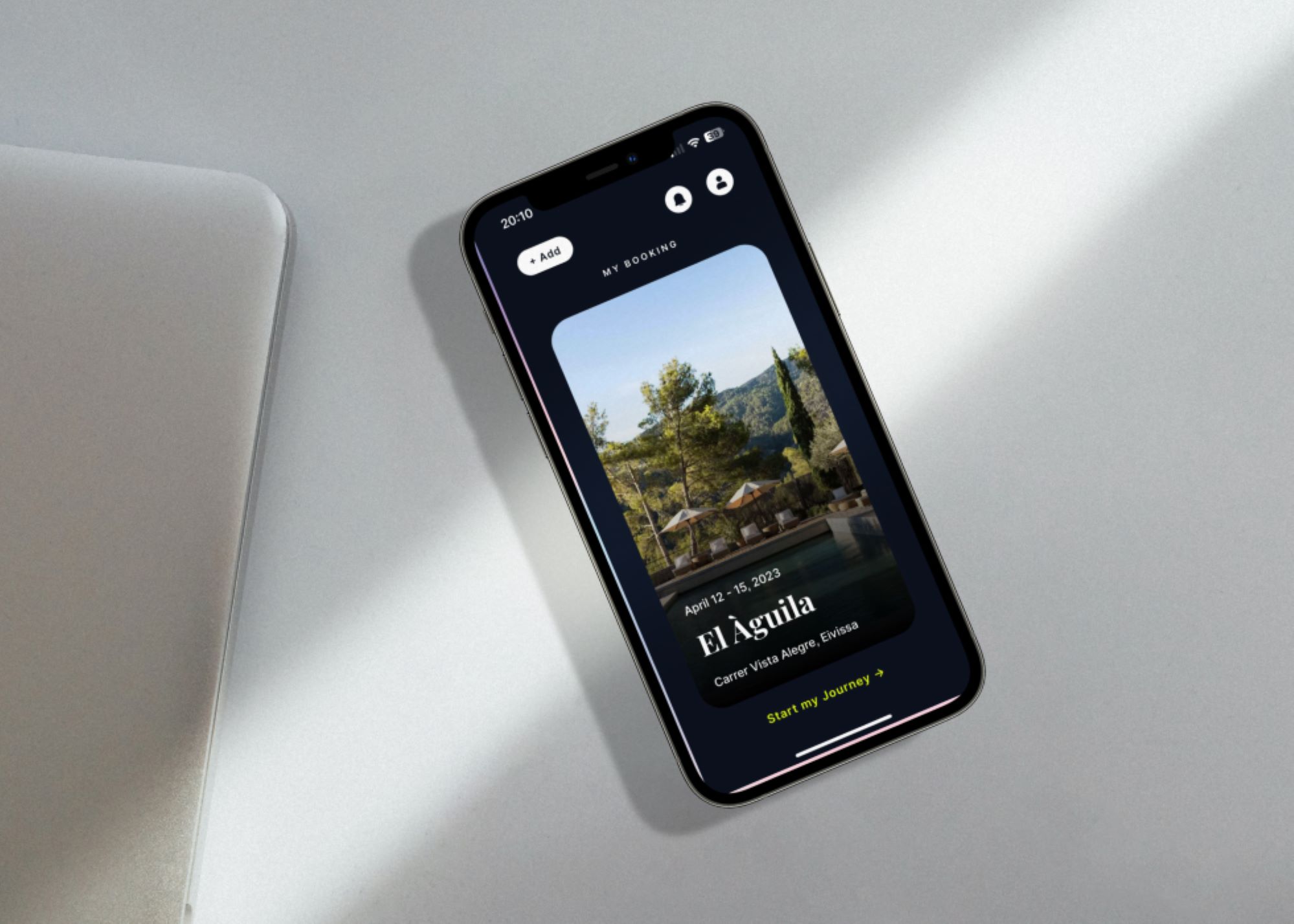 A Phone Displaying a Vacation Rental Software App